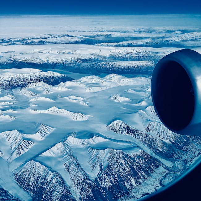 Aerial Photo of White Snow-covered Mountains